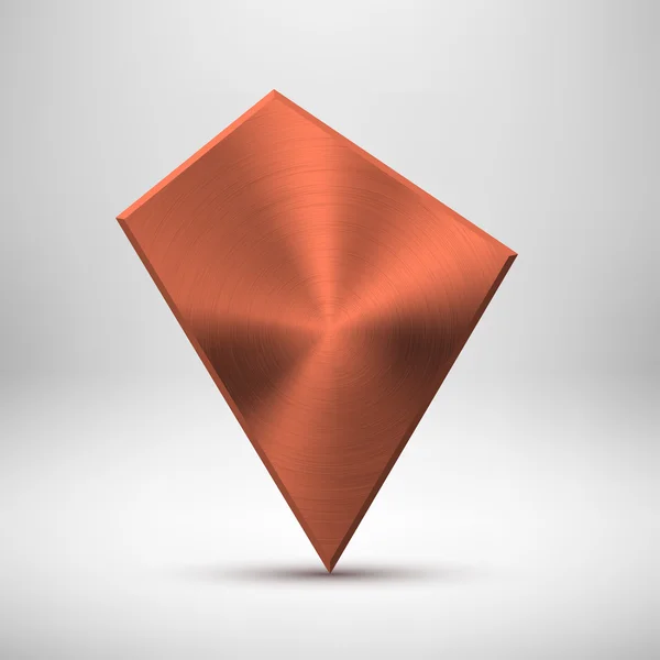Skabelon til bronzeabstrakt geometrisk knap – Stock-vektor