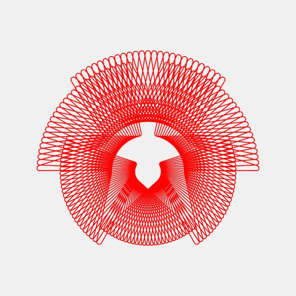 Red Abstract Fractal Shape — Stock Vector