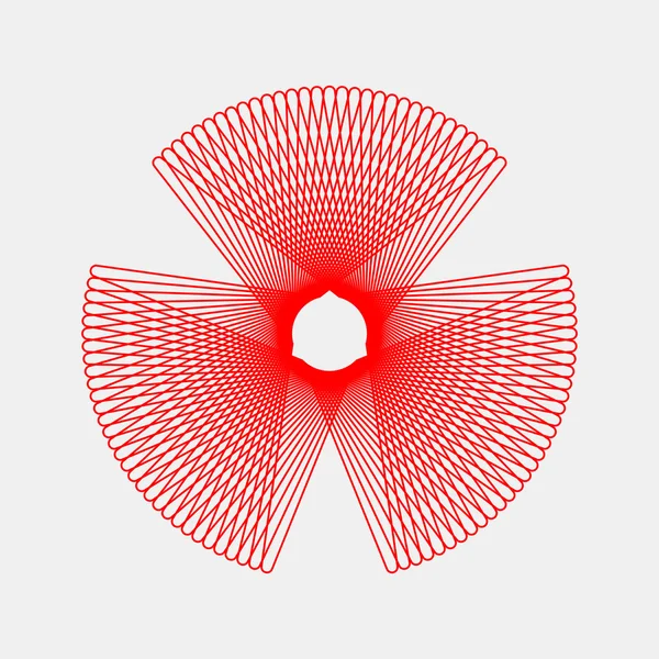 Червона абстрактна форма фракталу — стоковий вектор