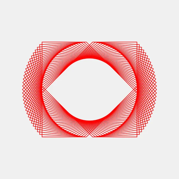 Червона абстрактна форма фракталу — стоковий вектор
