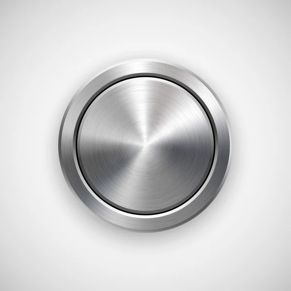 Insignia de metal de círculo de tecnología abstracta — Vector de stock