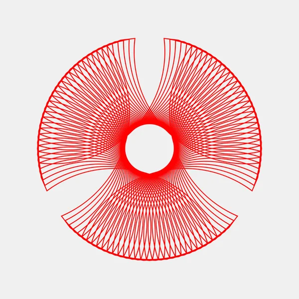 Червона абстрактна форма фракталу — стоковий вектор