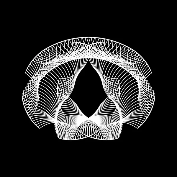 Forme fractale abstraite blanche — Image vectorielle