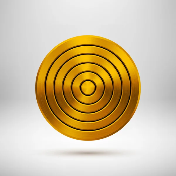 Badge en métal Gold Technology Circle — Image vectorielle