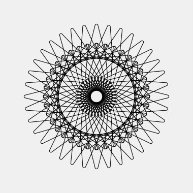 Siyah soyut fraktal şekli