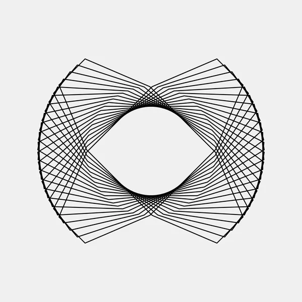 Forma fractal abstracta negra — Vector de stock