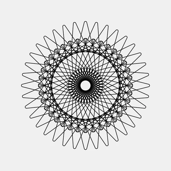 黒の抽象的なフラクタル図形 — ストックベクタ