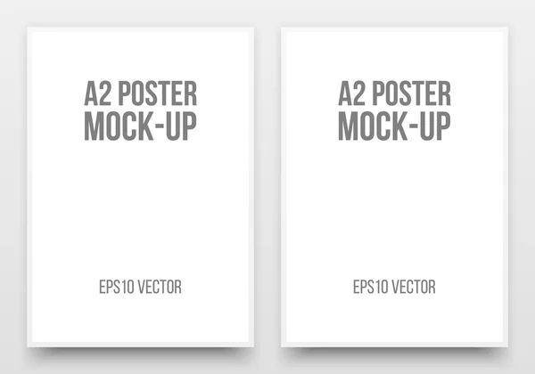 A2 Mock-up branco Poster —  Vetores de Stock