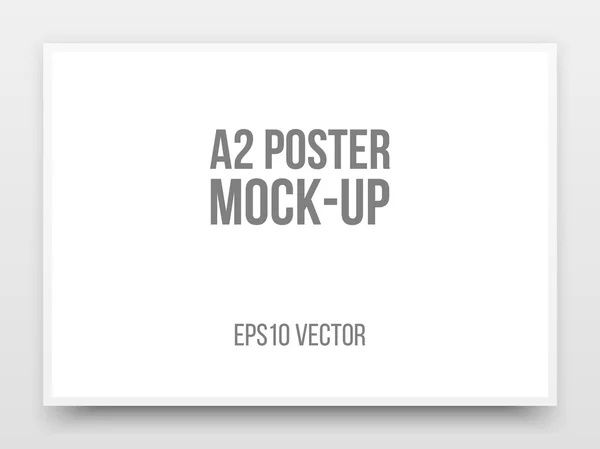 A2 White Poster Mock-up — Stock Vector