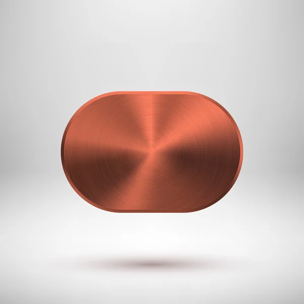 Bronzen Abstract knop sjabloon — Stockvector