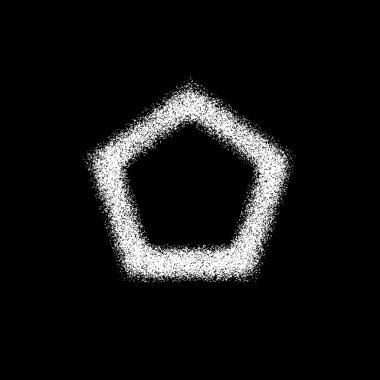 Beyaz soyut teknoloji geometrik rozeti