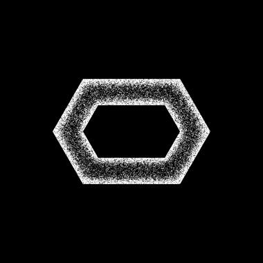 Beyaz soyut teknoloji geometrik rozeti