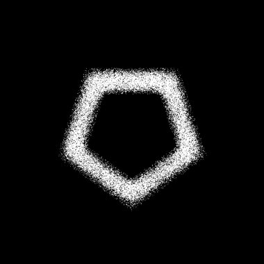 Beyaz soyut teknoloji geometrik rozeti