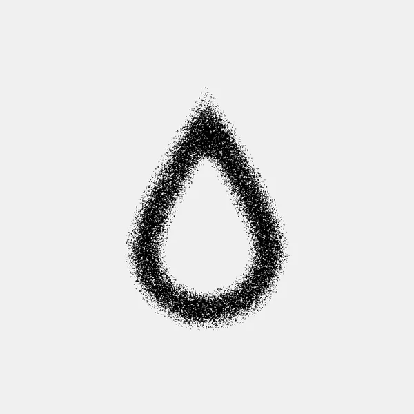 Modèle d'insigne de goutte abstrait noir — Image vectorielle
