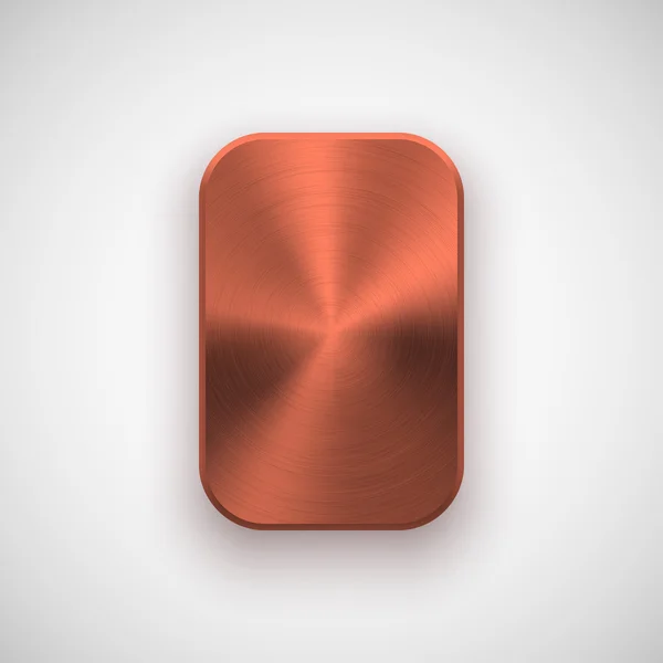 Modèle abstrait de bouton carré en bronze — Image vectorielle