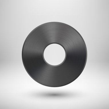 Siyah tasarlamak teknoloji daire Metal rozeti