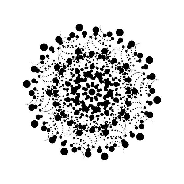 Siyah soyut fraktal şekli