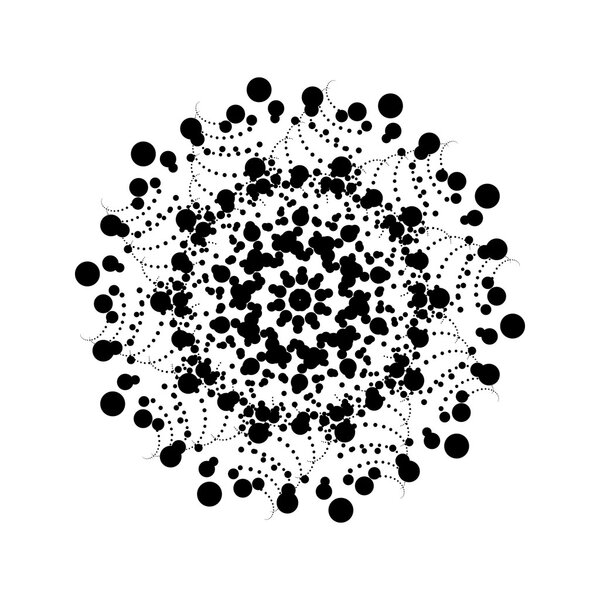 Black Abstract Fractal Shape