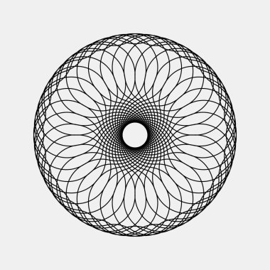 Siyah soyut fraktal şekli