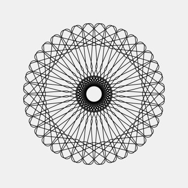 Siyah soyut fraktal şekli