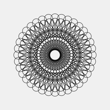 Siyah soyut fraktal şekli