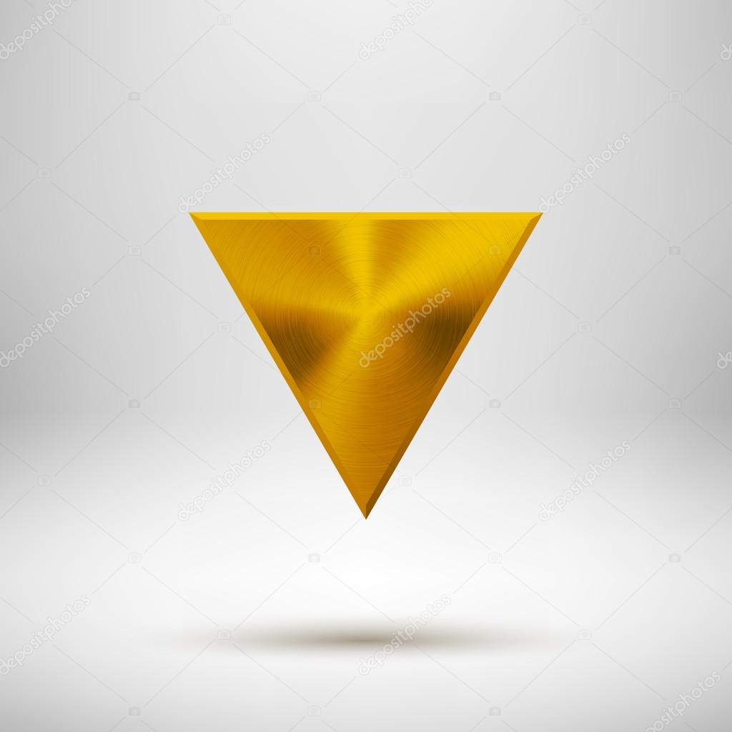 Gold Abstract Triangle Button Template