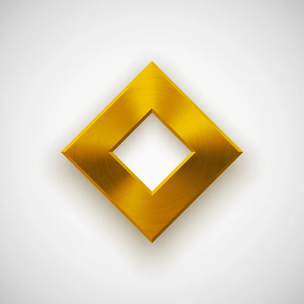 Modelo de botão rombico abstrato dourado — Vetor de Stock