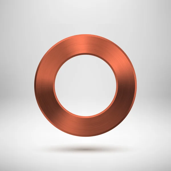 Bronzen abstracte donut knop sjabloon — Stockvector