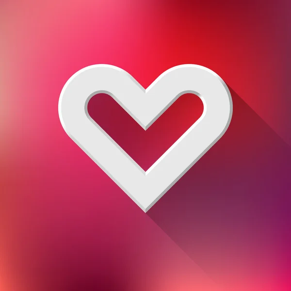 Beyaz soyut Valentine's kalp işareti — Stok Vektör