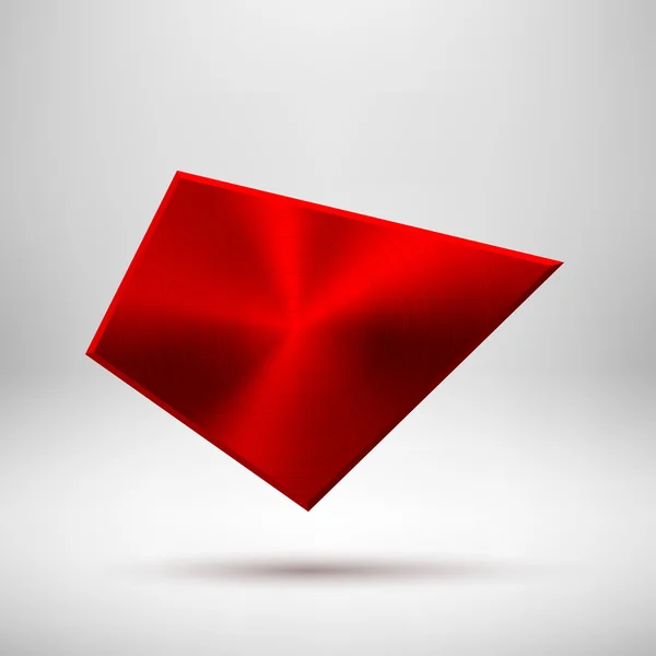 Distintivo geometrico astratto rosso — Vettoriale Stock