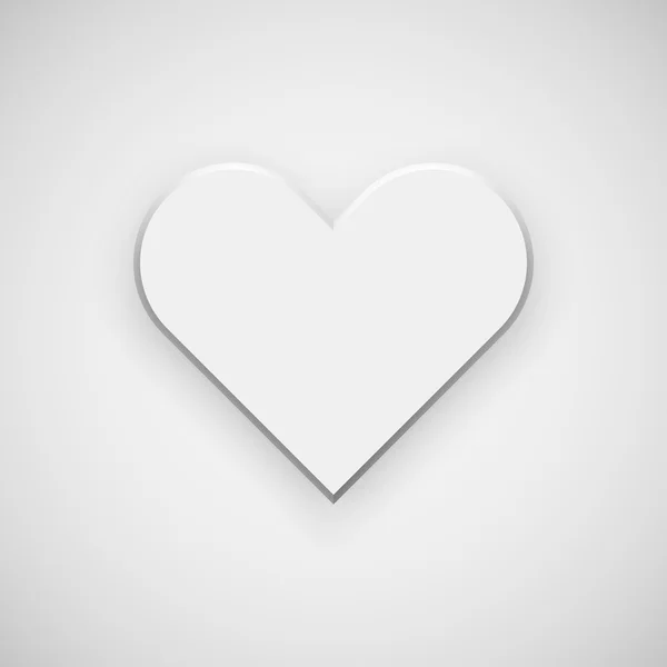 Blanc abstrait Valentine's heart sign — Image vectorielle