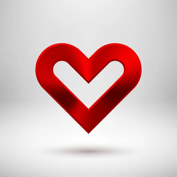 Red abstrait Valentine's heart sign — Image vectorielle