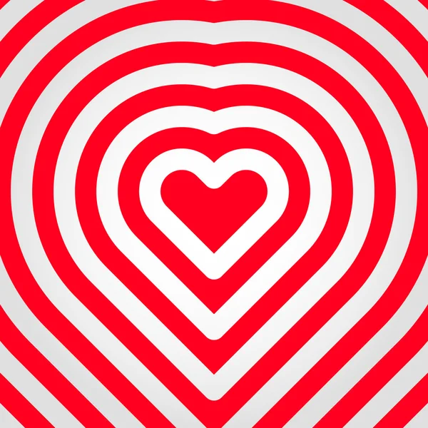 Red abstract Valentine's heart sign — Stock Vector