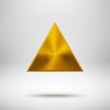 Altın üçgen düğme şablonu