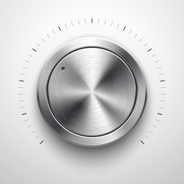 Abstract Technology Volume Knob with Metal Texture clipart