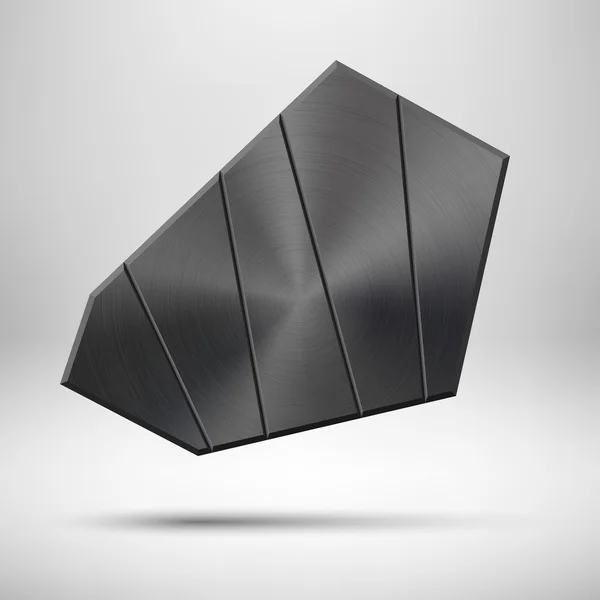Plantilla de botón geométrico abstracto negro — Vector de stock