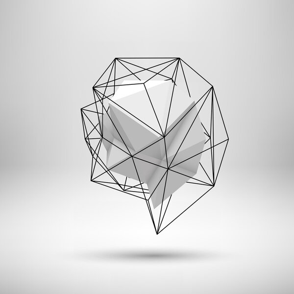 White Abstract Polygonal Background