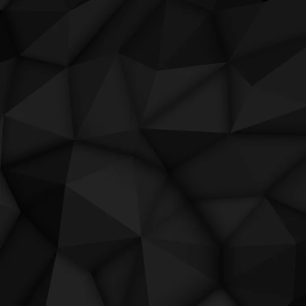 Fond polygonal abstrait noir — Image vectorielle