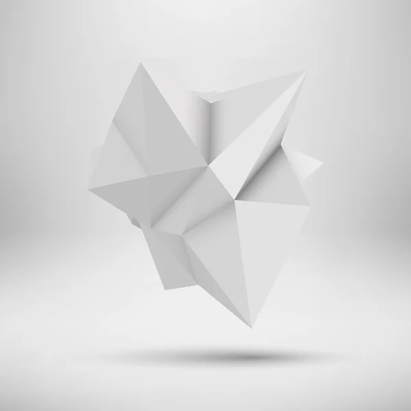 Forme polygonale abstraite blanche — Image vectorielle