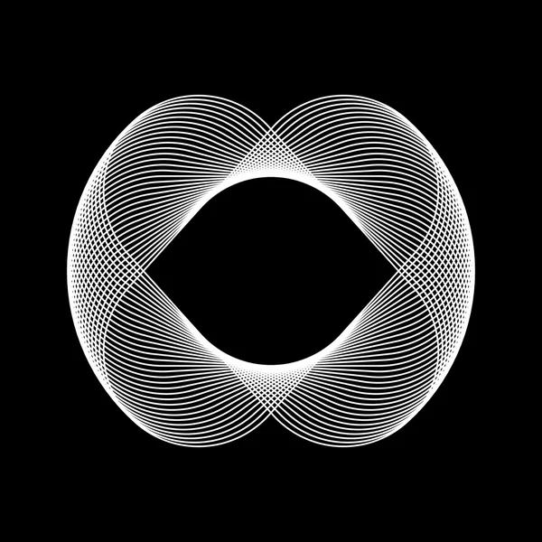 Forme fractale abstraite blanche — Image vectorielle
