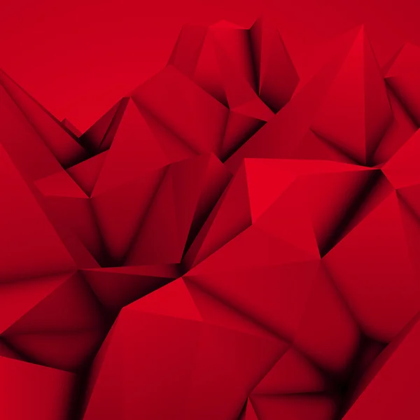 Κόκκινο αφηρημένο πολυγωνικό υπόβαθρο — Διανυσματικό Αρχείο