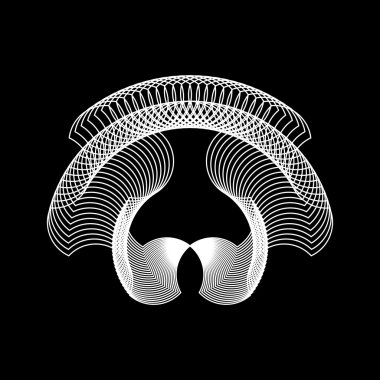 Beyaz soyut fraktal şekli