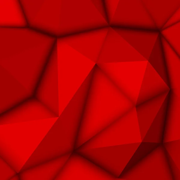 Fond polygonal abstrait rouge — Image vectorielle