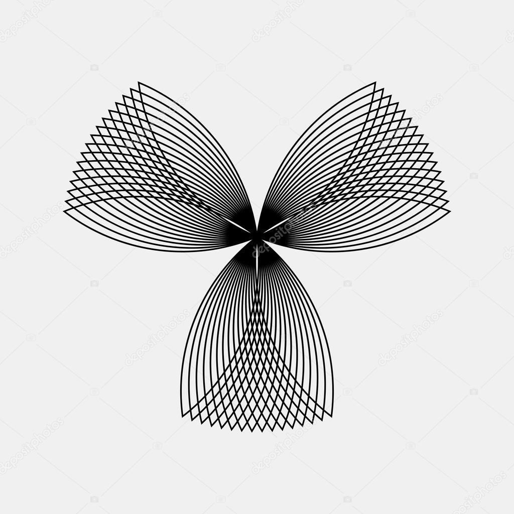 Black Abstract Fractal Shape