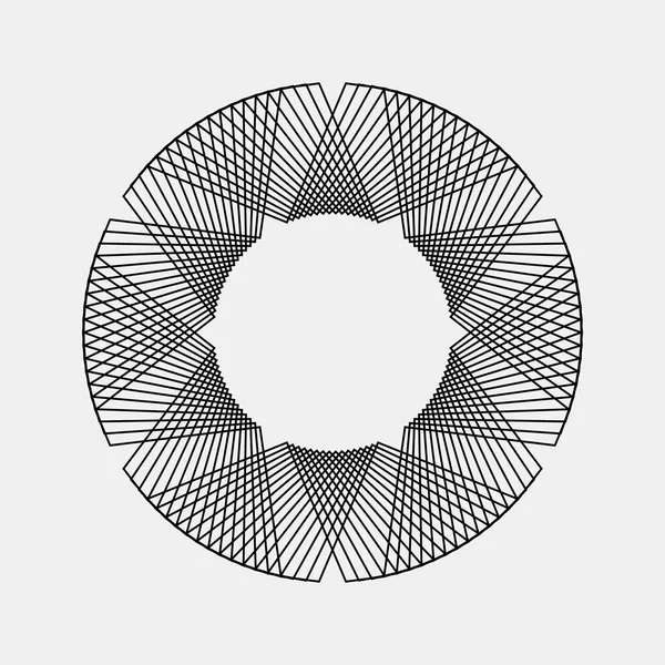 Forme fractale abstraite noire — Image vectorielle