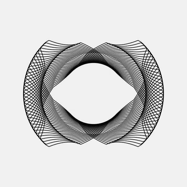 Forma fractal abstracta negra — Archivo Imágenes Vectoriales