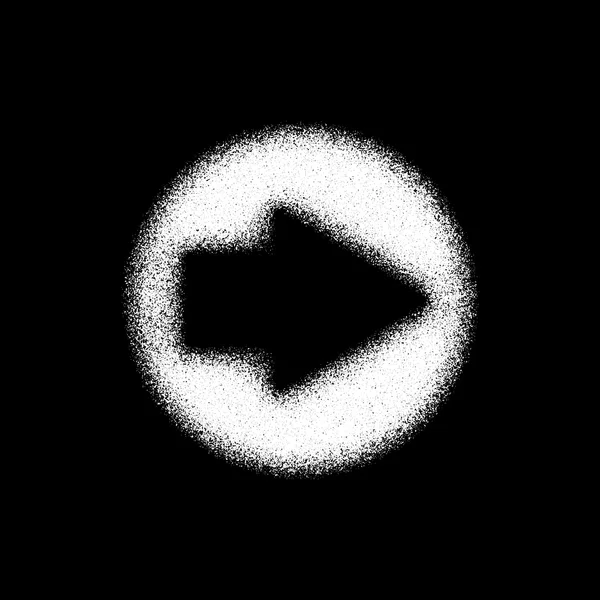 Signe fléché droit abstrait blanc — Image vectorielle