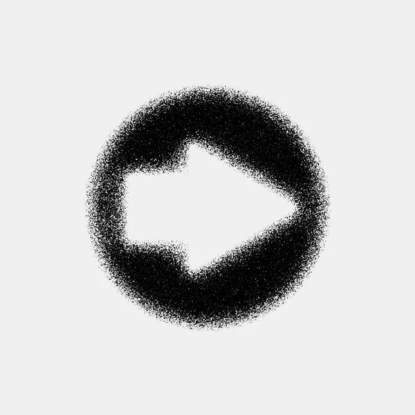 Noir abstrait Flèche droite signe — Image vectorielle