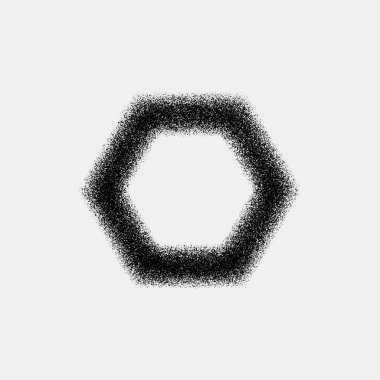 Black Abstract Polygon Badge