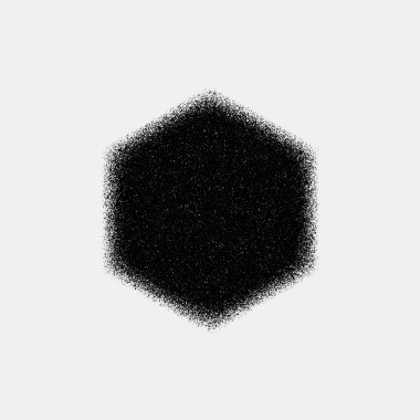 Black Abstract Polygon Badge